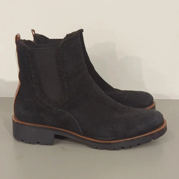 Sam Edelman Jaclyn Waterproof Boots Leather Black size 8.5 - Picture 3 of 12